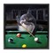 Stupell Industries Pool Shark Animal Pun Framed Floater Canvas Wall Art